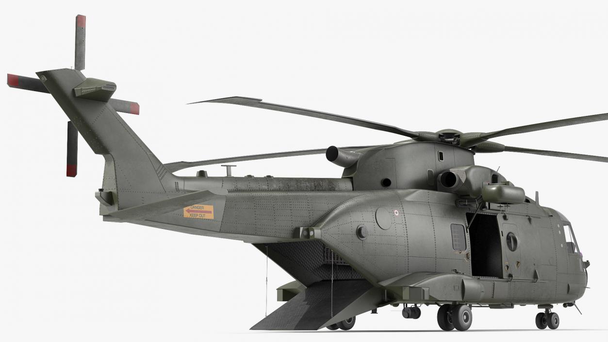 AgustaWestland AW101 Merlin Helicopter Royal Air Force 3D model