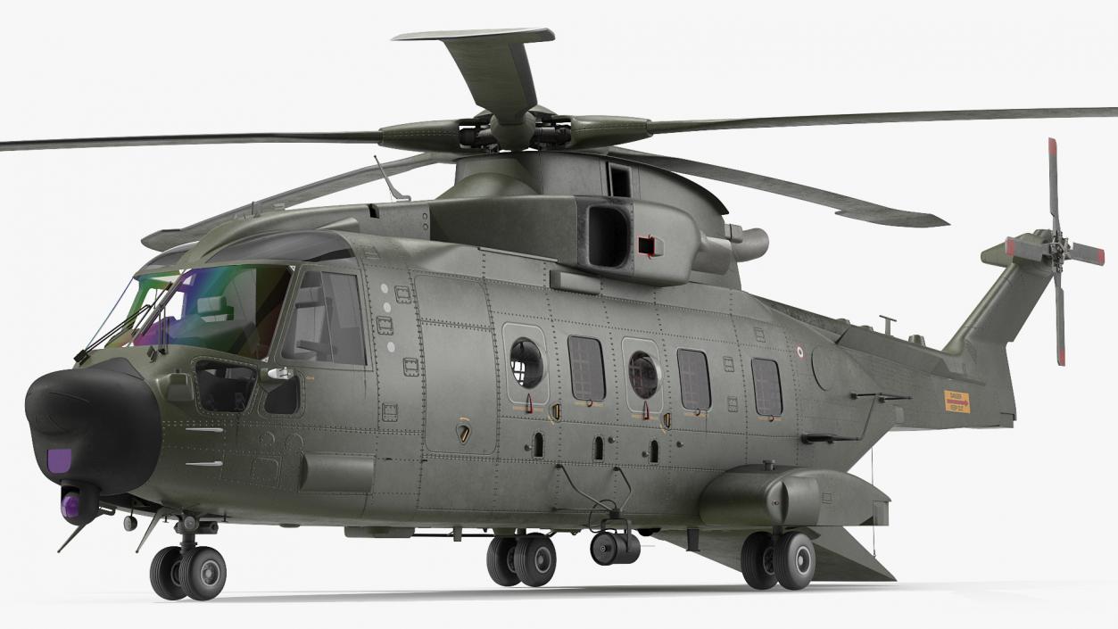 AgustaWestland AW101 Merlin Helicopter Royal Air Force 3D model