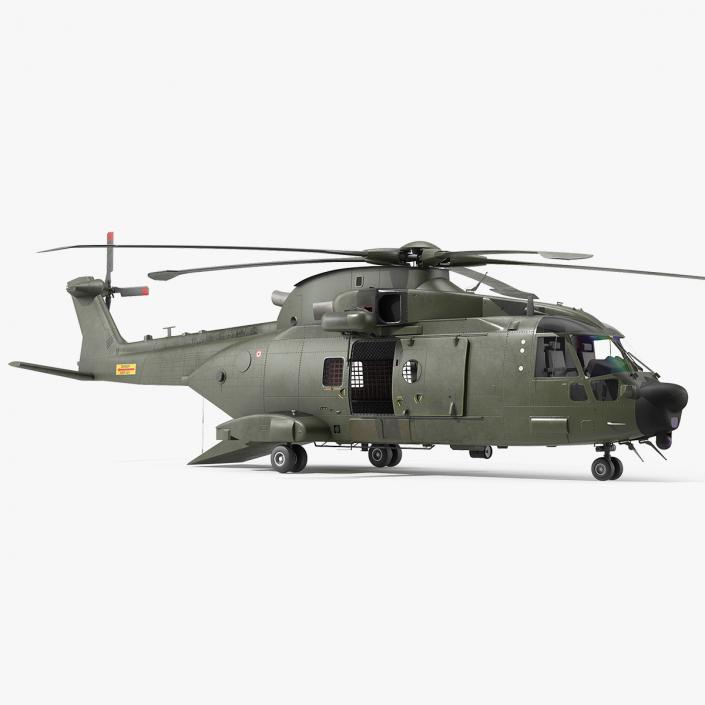 AgustaWestland AW101 Merlin Helicopter Royal Air Force 3D model