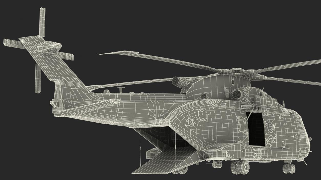 AgustaWestland AW101 Merlin Helicopter Royal Air Force 3D model