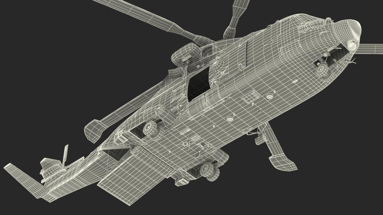 AgustaWestland AW101 Merlin Helicopter Royal Air Force 3D model