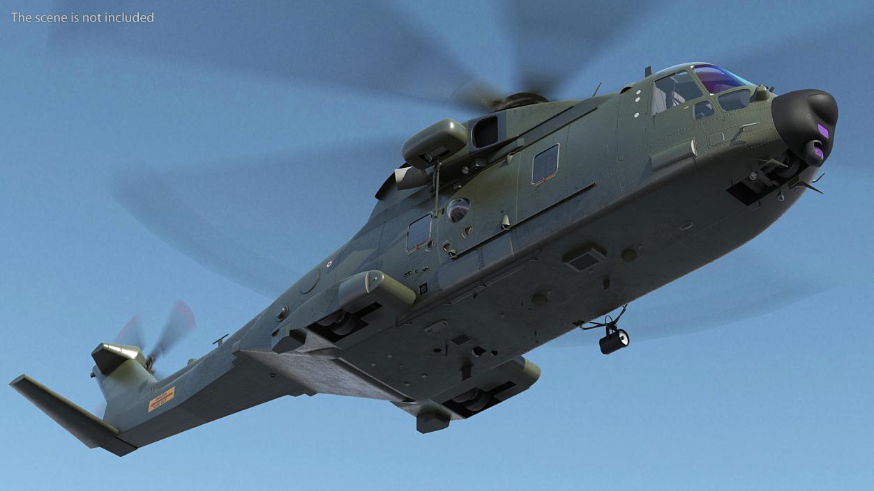 AgustaWestland AW101 Merlin Helicopter Royal Air Force 3D model