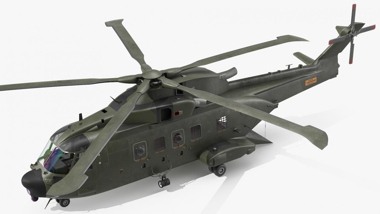 AgustaWestland AW101 Merlin Helicopter Royal Air Force 3D model