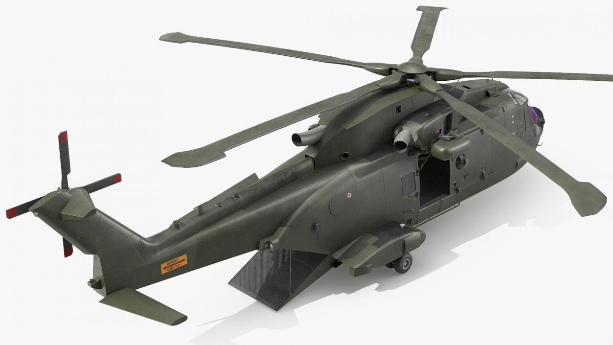 AgustaWestland AW101 Merlin Helicopter Royal Air Force 3D model