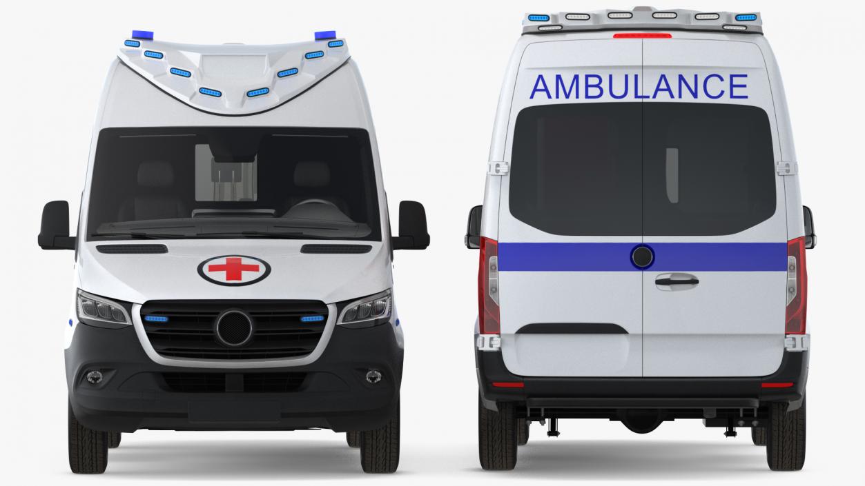 3D Ambulances Collection