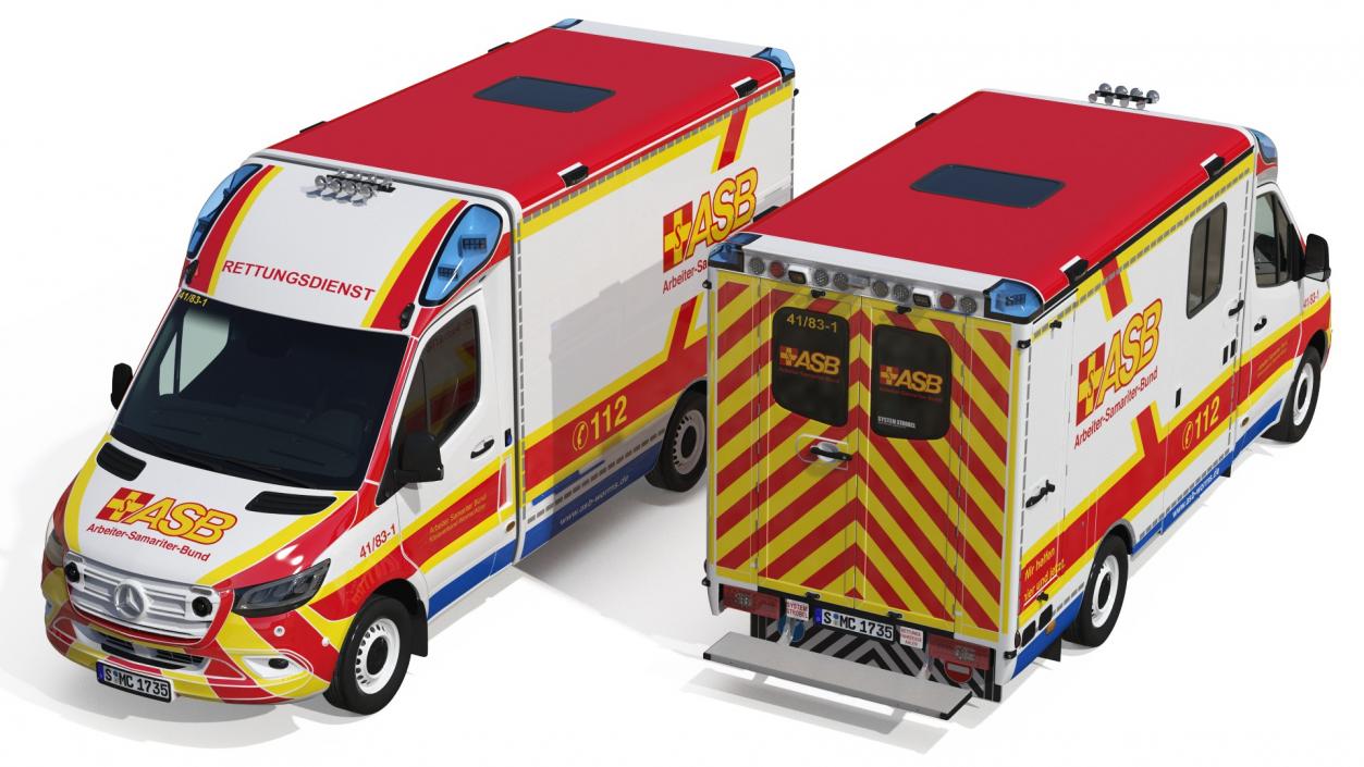 3D Ambulances Collection