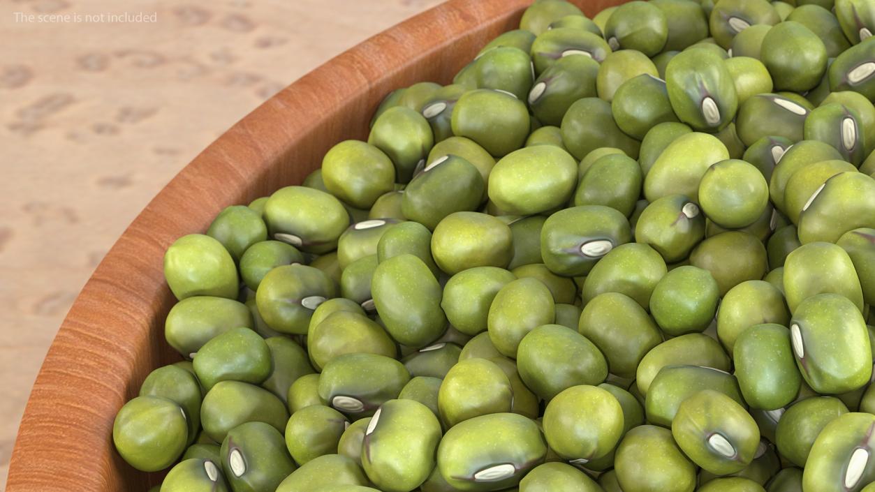 3D Full Bowl of Mung Beans model