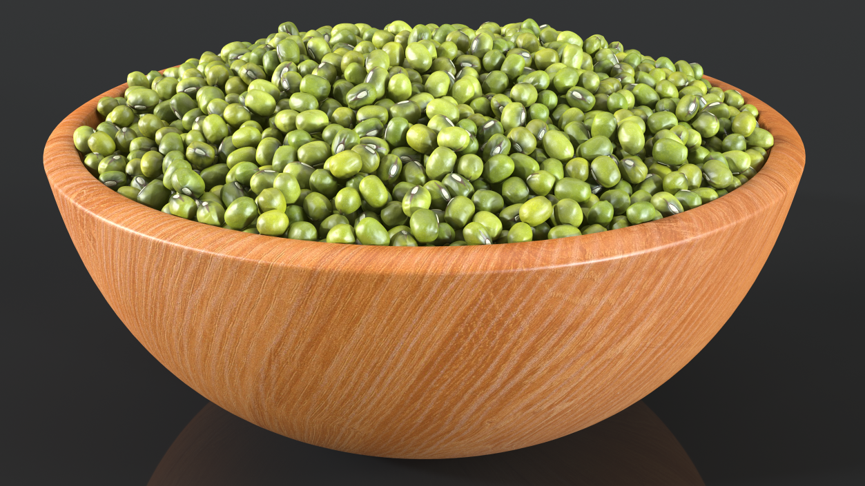 3D Full Bowl of Mung Beans model