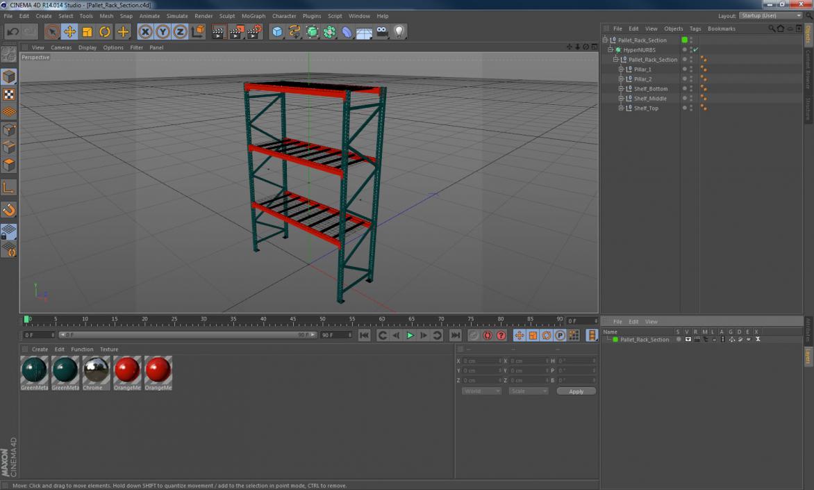 Pallet Rack Section 3D model