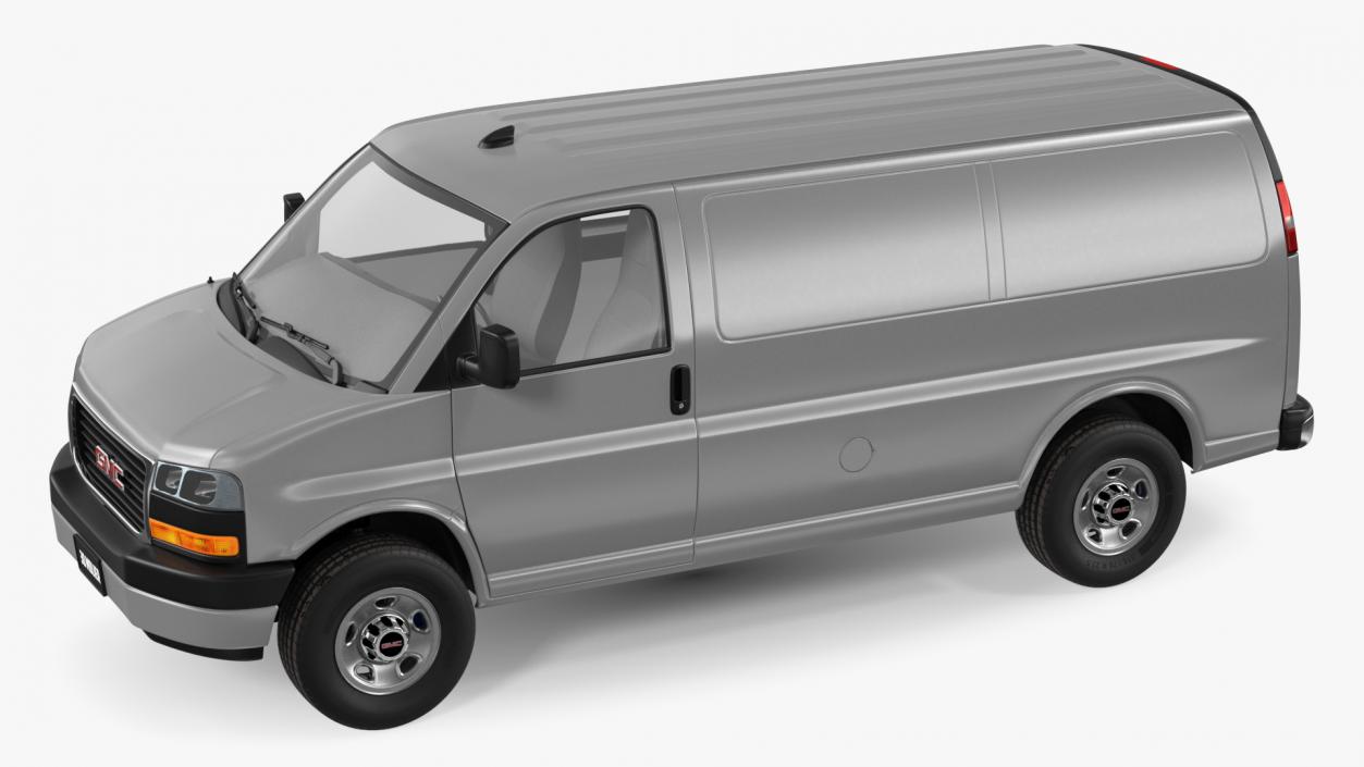 3D model GMC Savana Van Grey Simple Interior