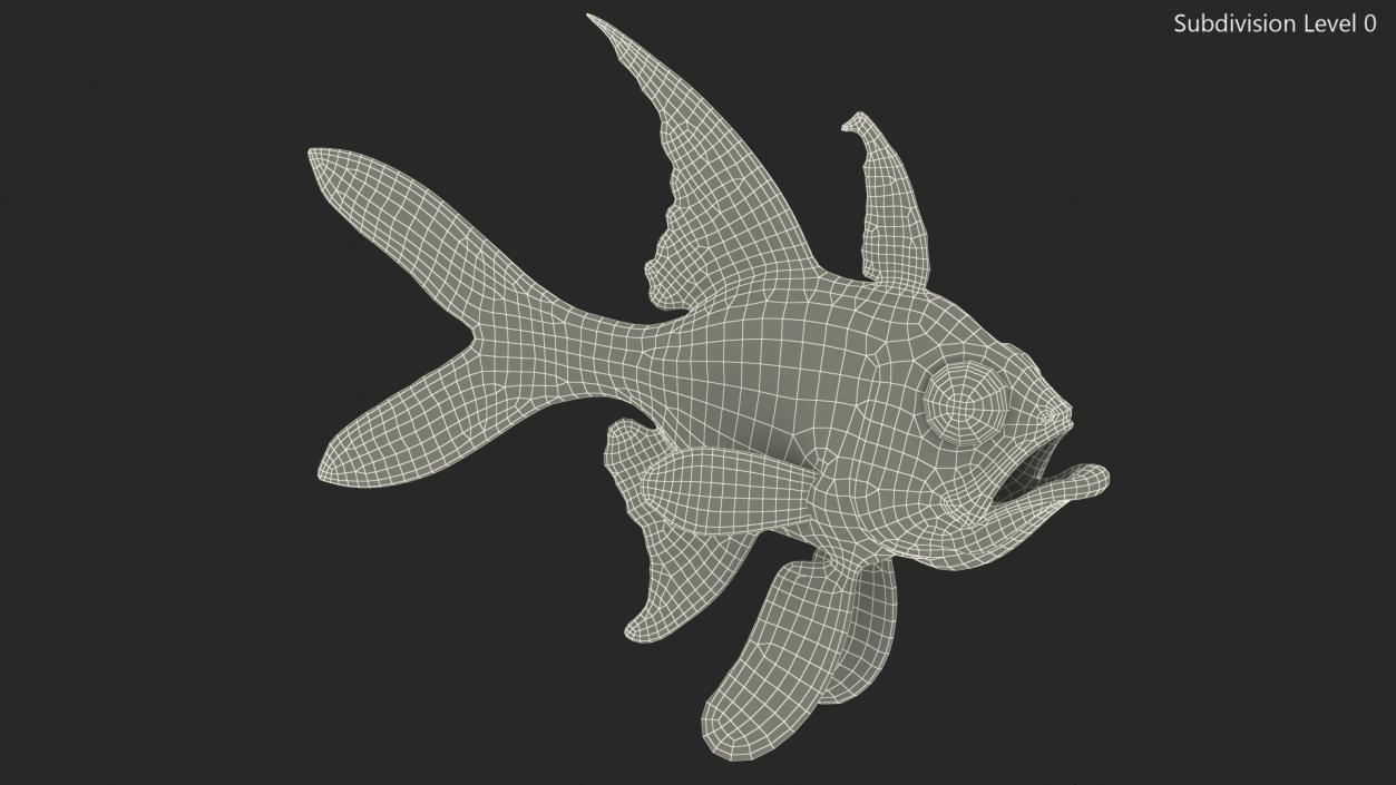 3D Longfin Cardinalfish Neutral Pose model