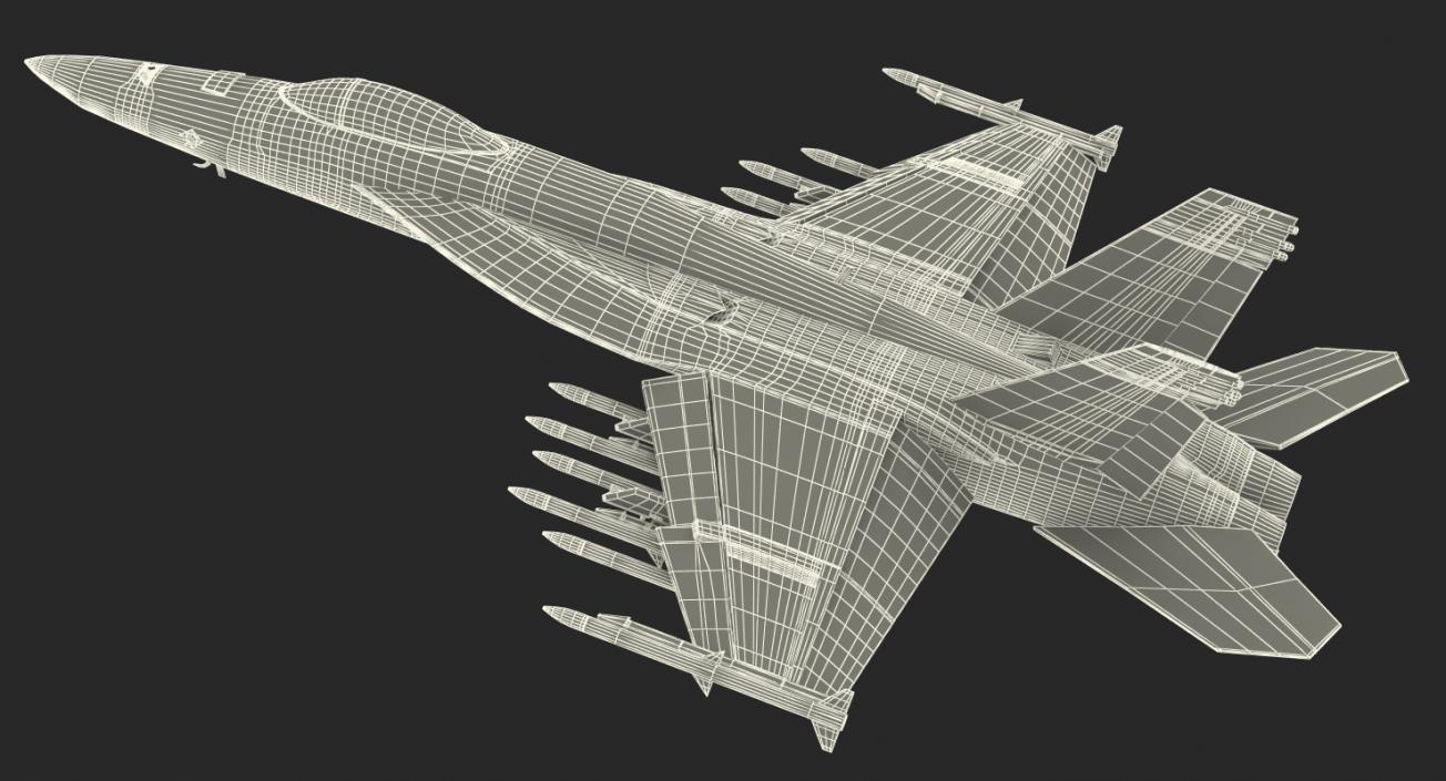 3D Fighter FA-18EF Super Hornet model