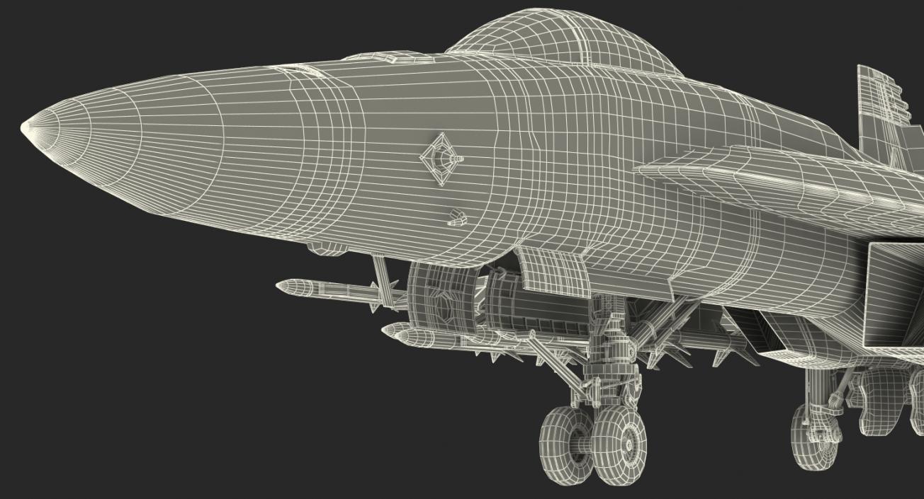 3D Fighter FA-18EF Super Hornet model