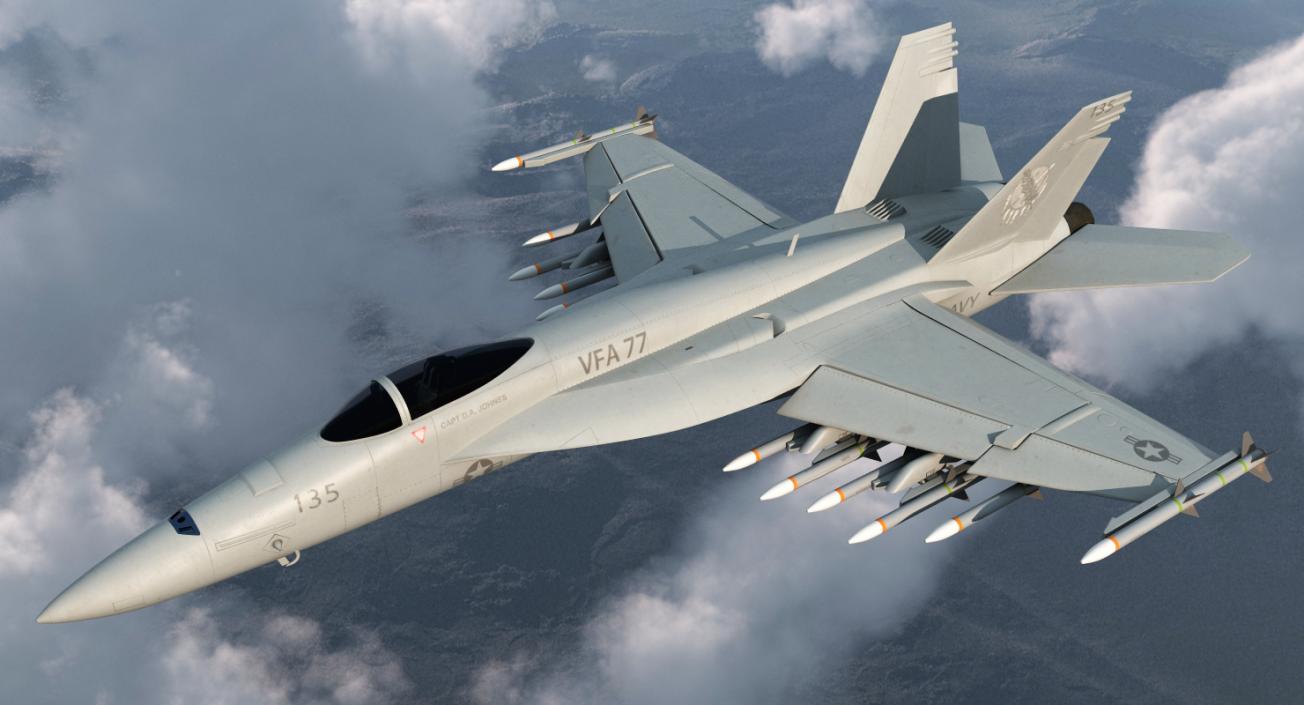 3D Fighter FA-18EF Super Hornet model