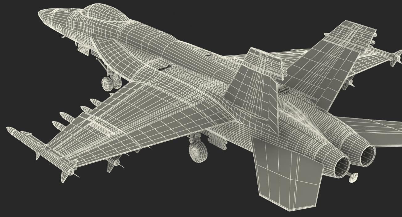 3D Fighter FA-18EF Super Hornet model