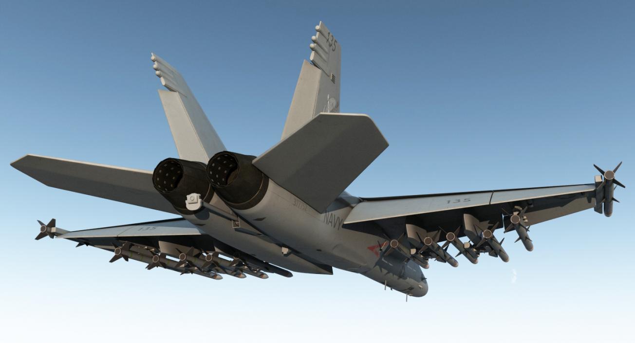 3D Fighter FA-18EF Super Hornet model