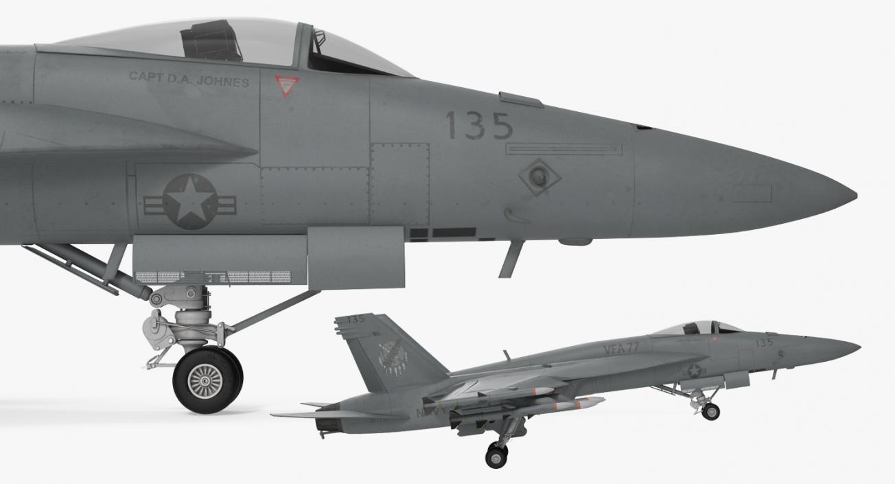 3D Fighter FA-18EF Super Hornet model