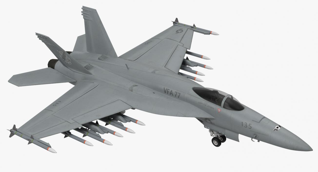 3D Fighter FA-18EF Super Hornet model