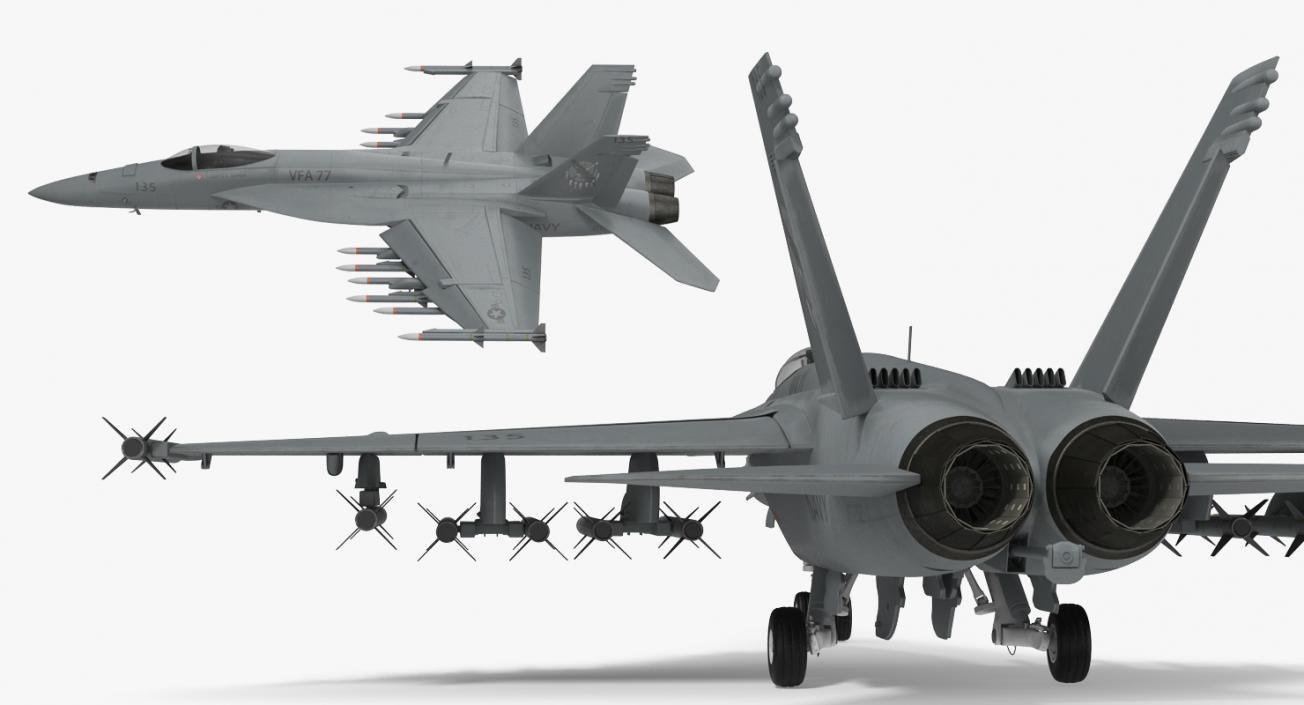 3D Fighter FA-18EF Super Hornet model