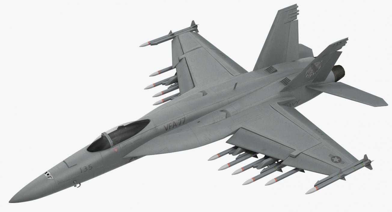 3D Fighter FA-18EF Super Hornet model