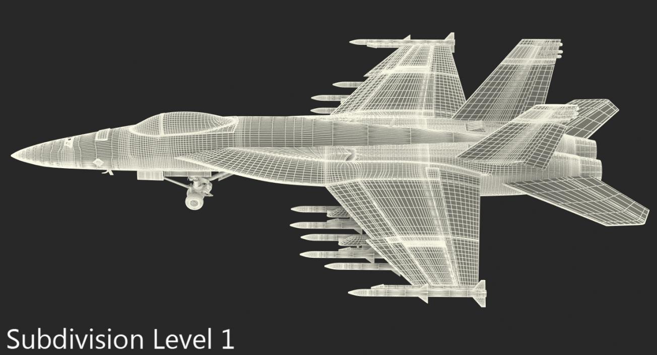 3D Fighter FA-18EF Super Hornet model