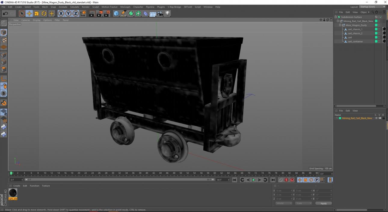 Mine Wagon Dusty Black 3D