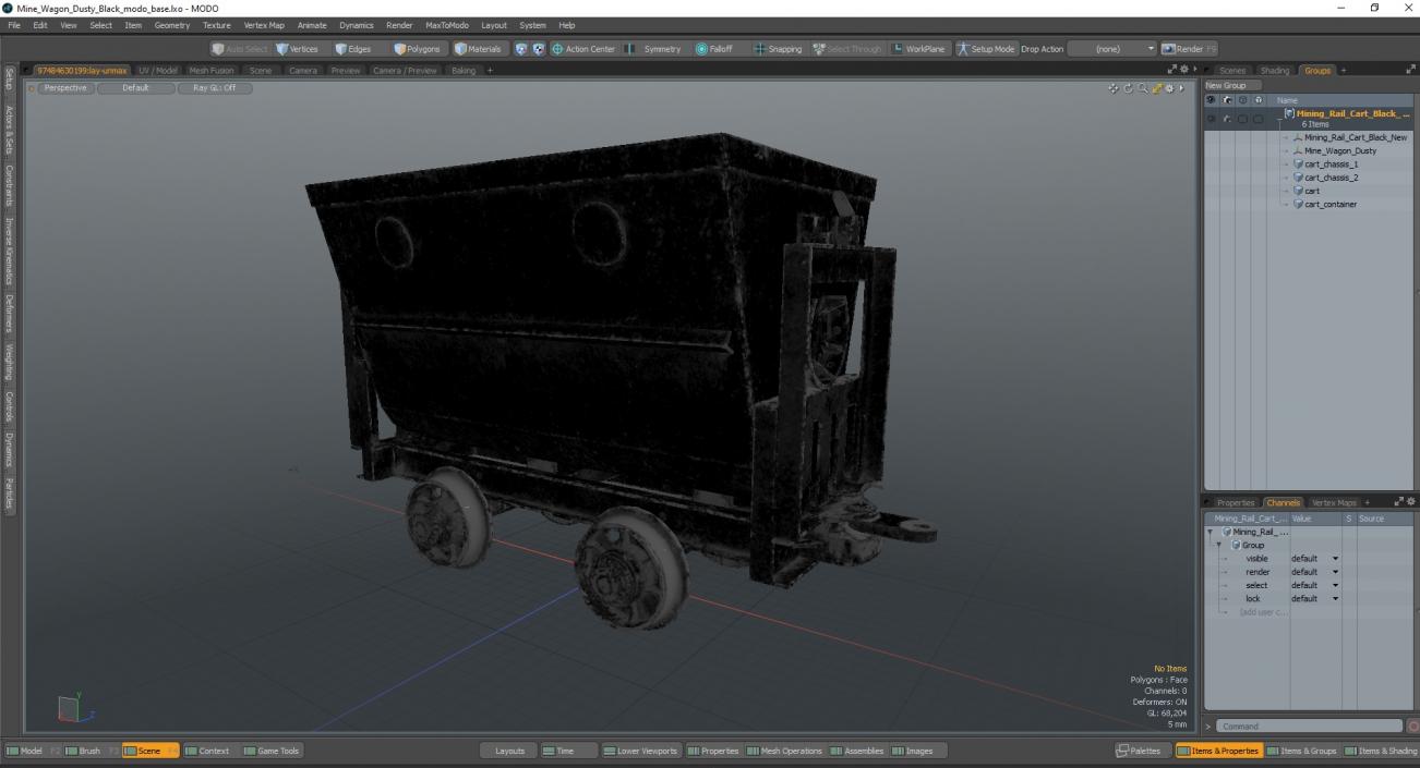 Mine Wagon Dusty Black 3D