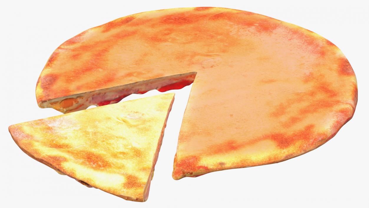 3D model Pizza with Slice Cut