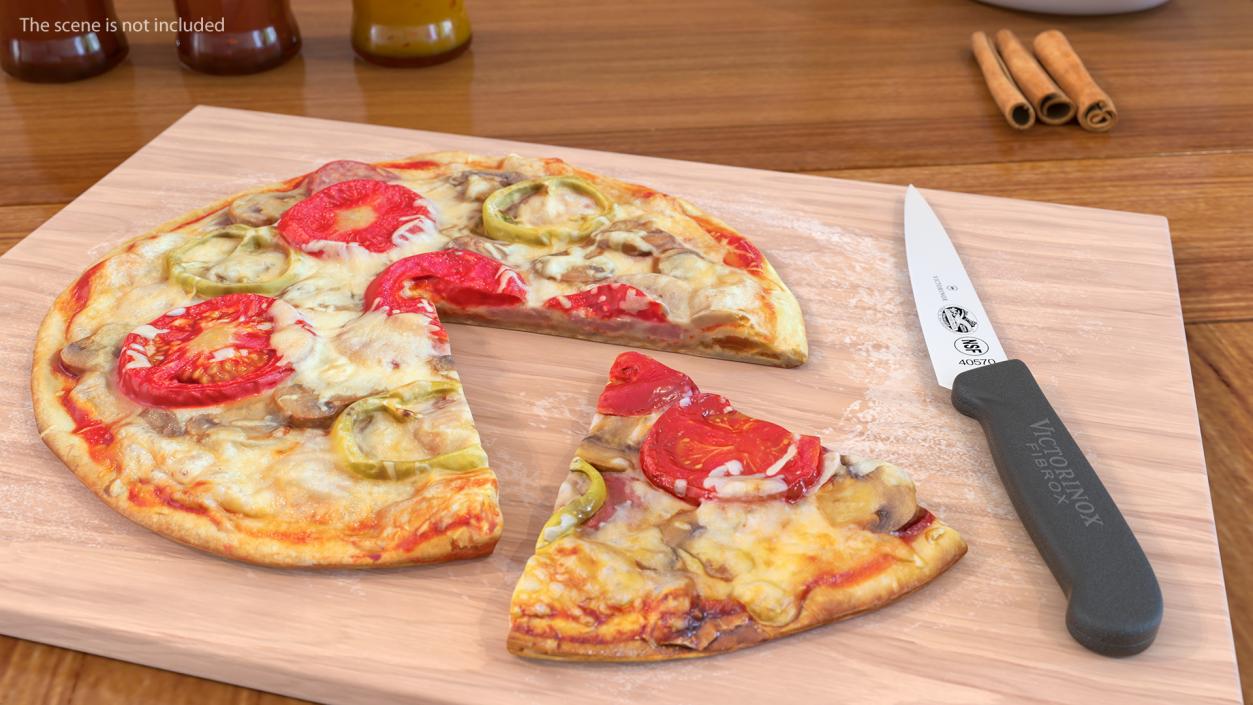 3D model Pizza with Slice Cut