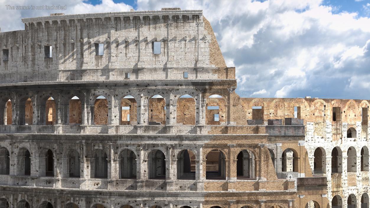 Colosseum on Italy Map 3D