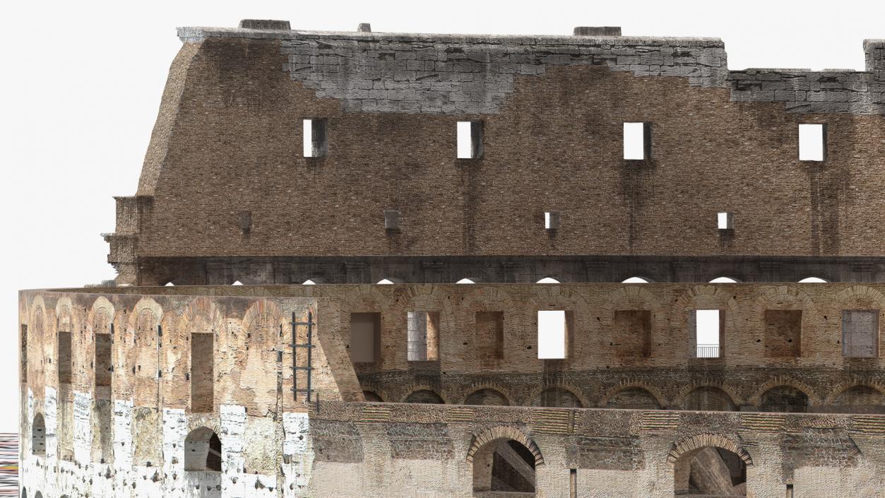 Colosseum on Italy Map 3D