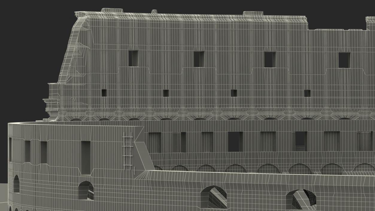 Colosseum on Italy Map 3D