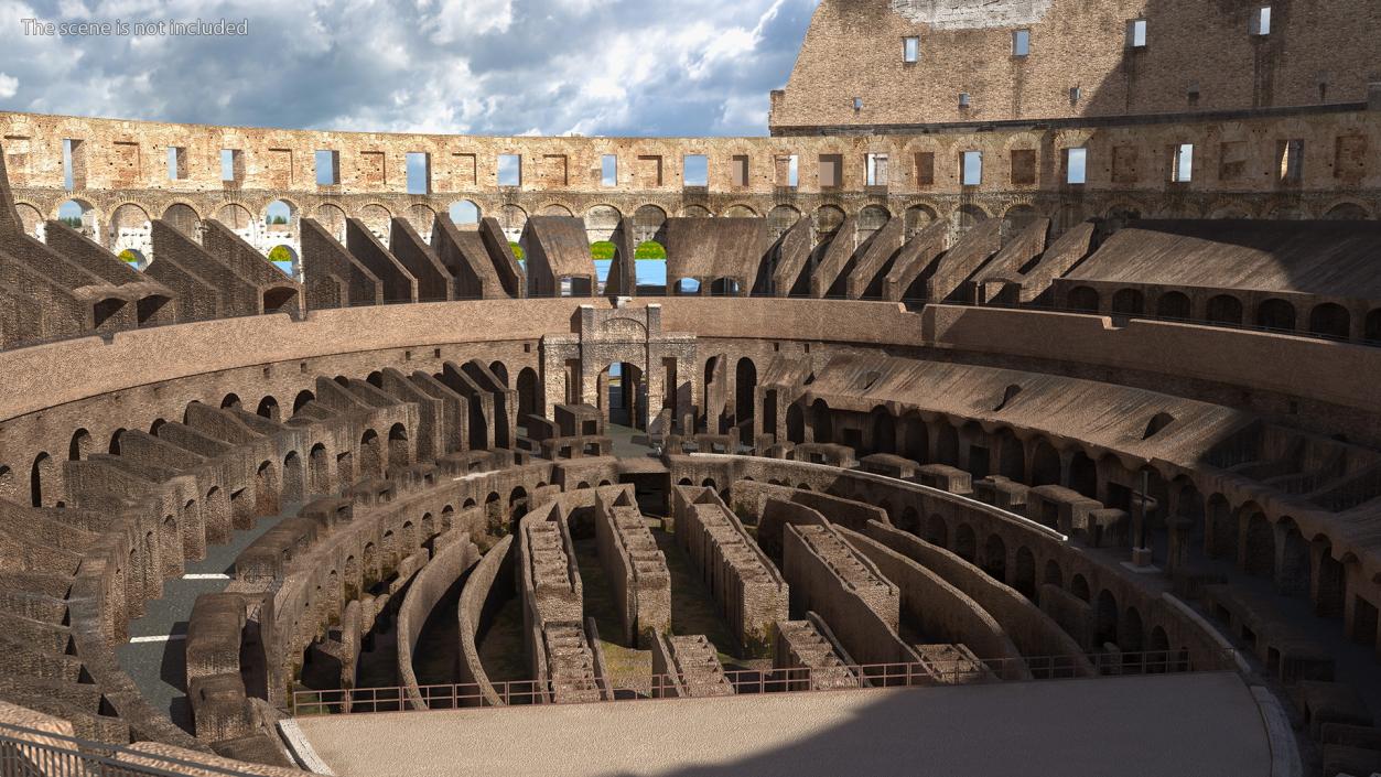 Colosseum on Italy Map 3D