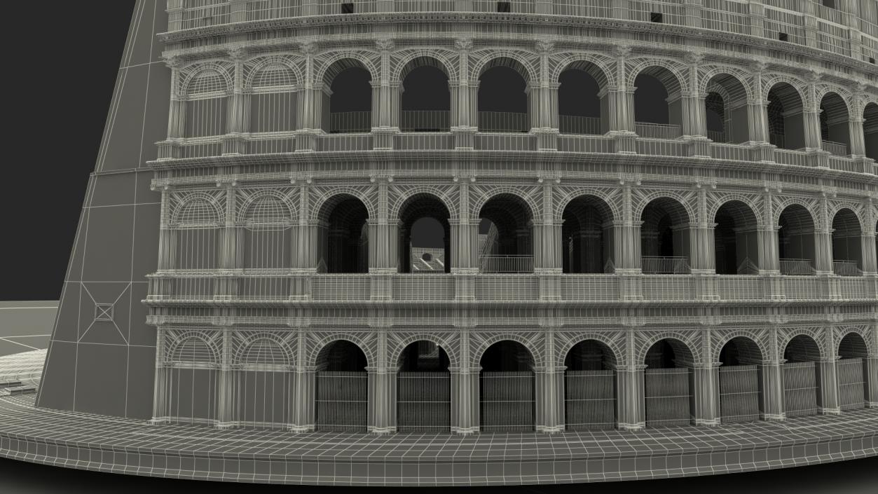 Colosseum on Italy Map 3D