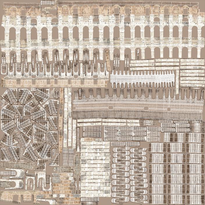 Colosseum on Italy Map 3D