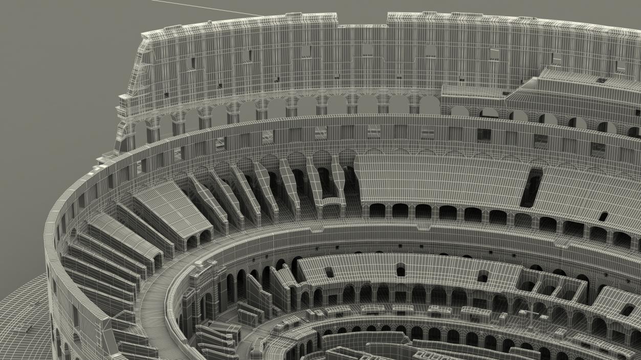 Colosseum on Italy Map 3D