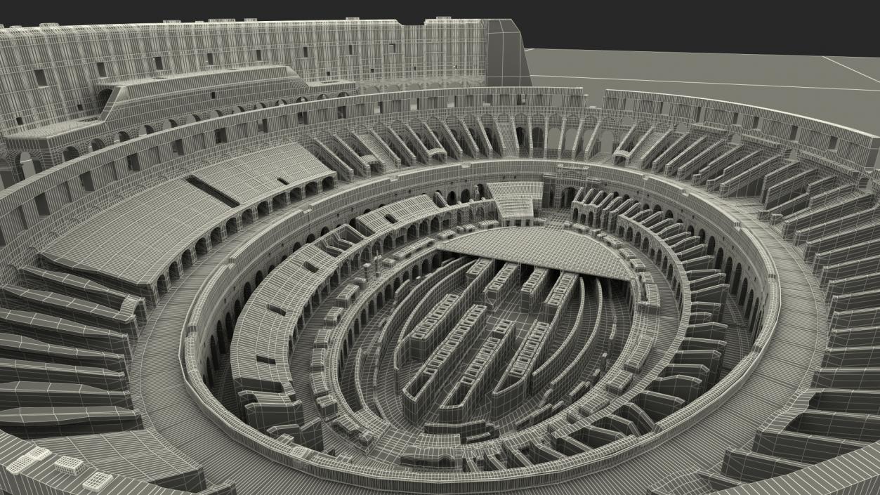 Colosseum on Italy Map 3D