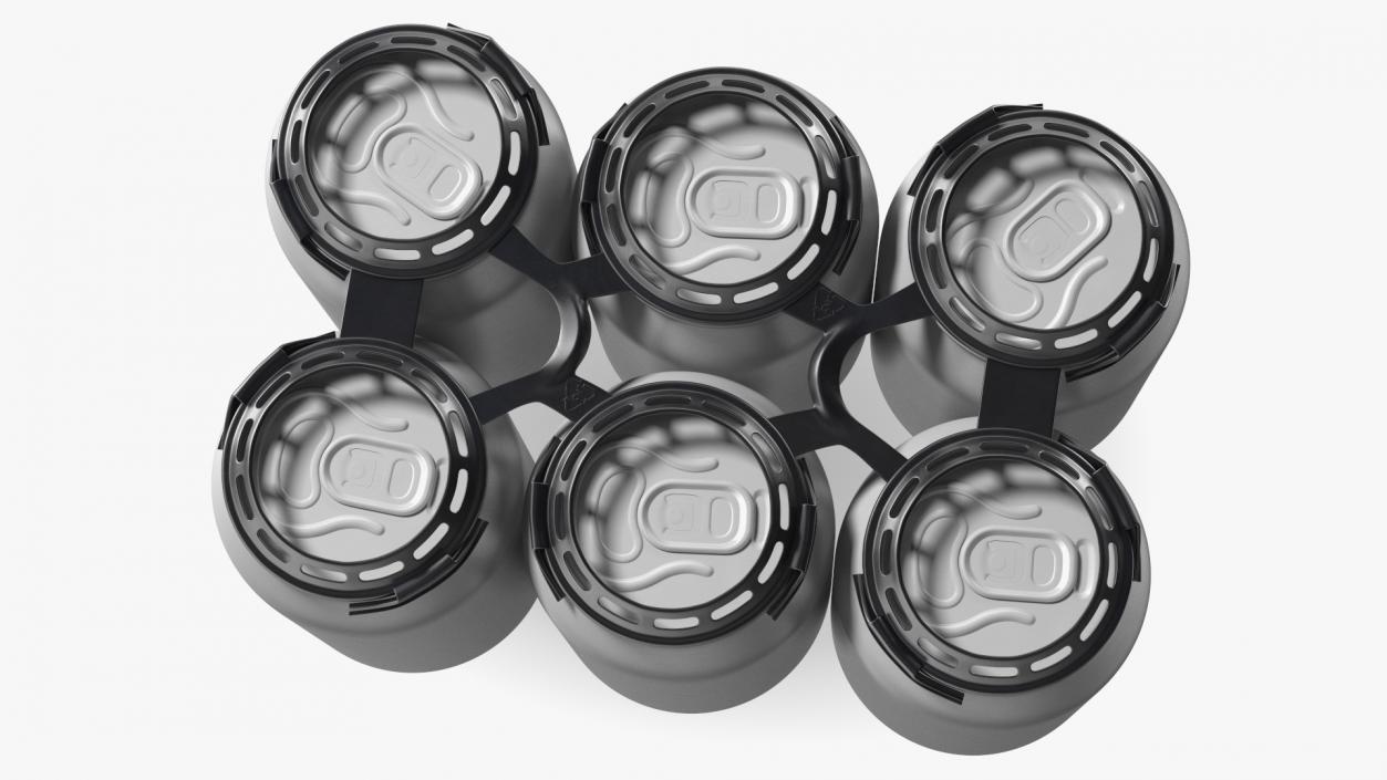 Plastic 6 Pack Rings for Soda Cans 3D model