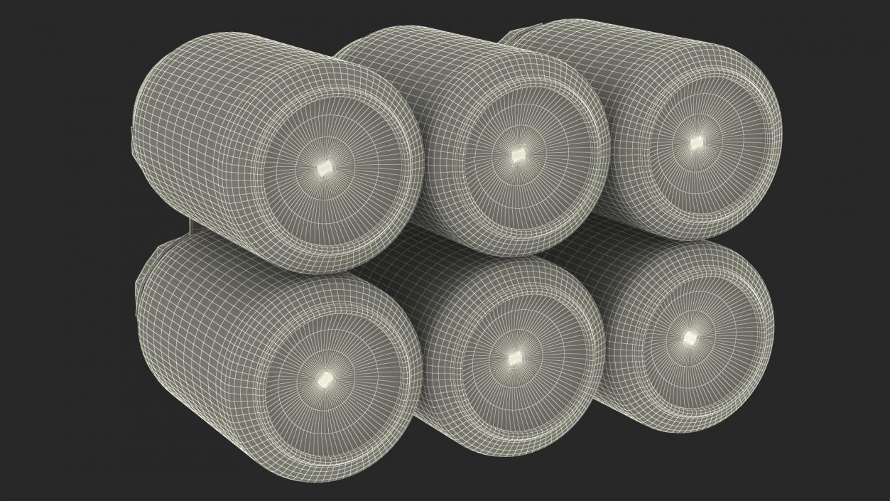 Plastic 6 Pack Rings for Soda Cans 3D model