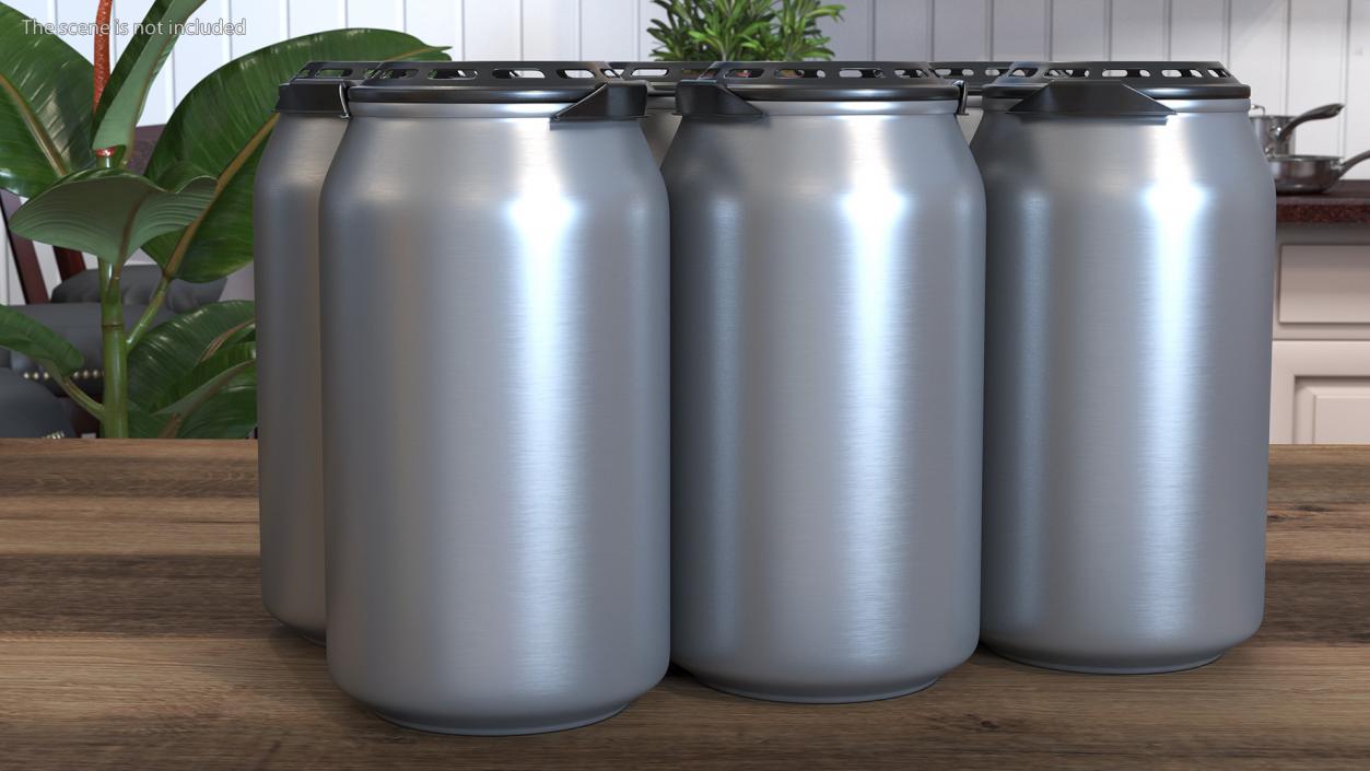 Plastic 6 Pack Rings for Soda Cans 3D model