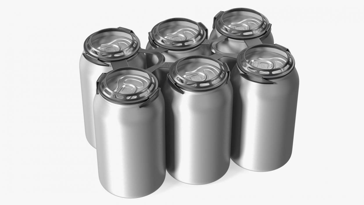 Plastic 6 Pack Rings for Soda Cans 3D model