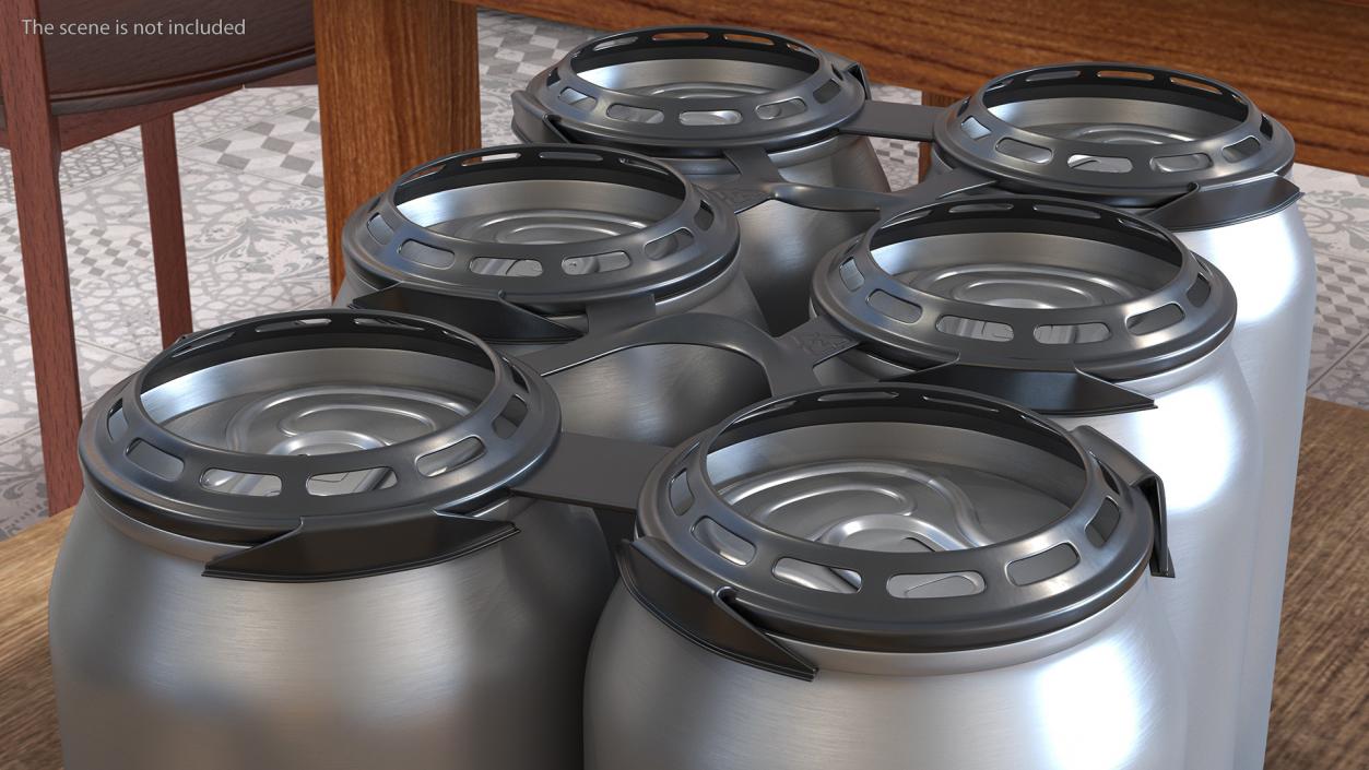 Plastic 6 Pack Rings for Soda Cans 3D model