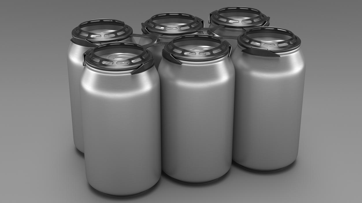 Plastic 6 Pack Rings for Soda Cans 3D model