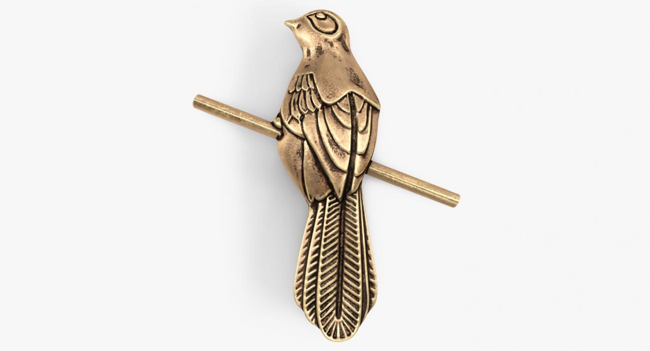 3D Game Of Thrones Mockingbird Pin Golden model