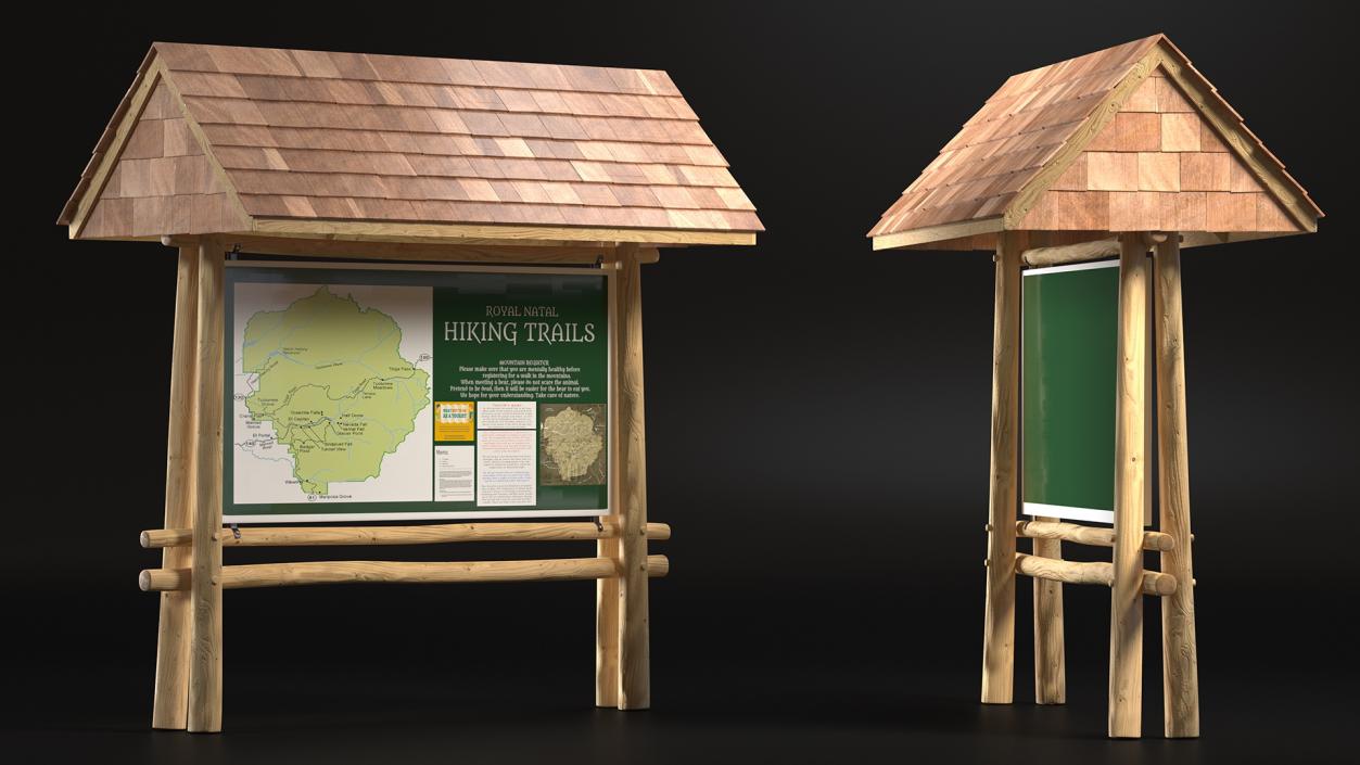 3D Hiking Information Board New model