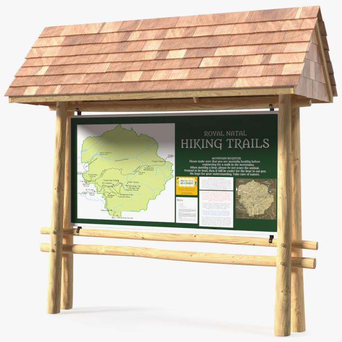 3D Hiking Information Board New model