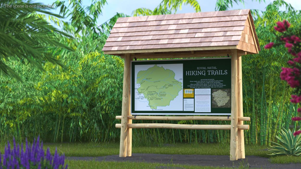 3D Hiking Information Board New model