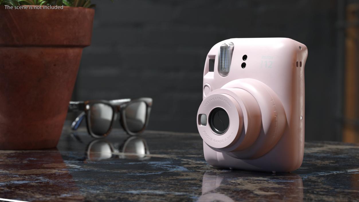 3D Fujifilm INSTAX Mini 12 Camera Blossom Pink model