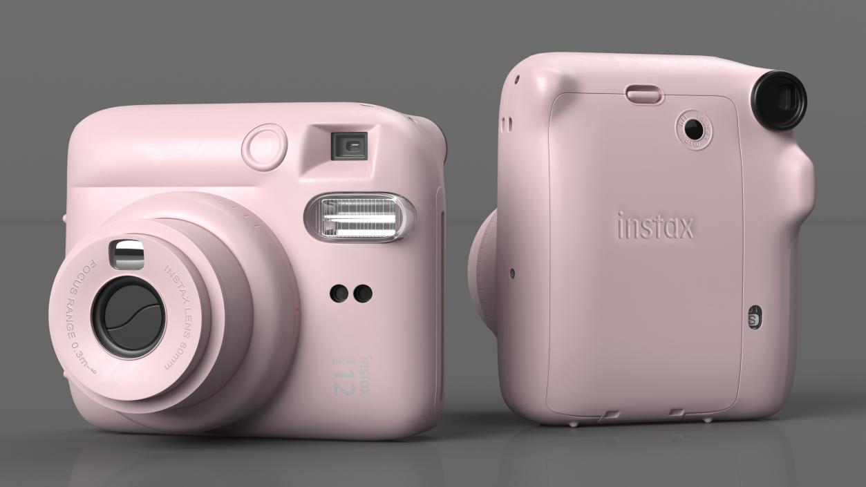 3D Fujifilm INSTAX Mini 12 Camera Blossom Pink model