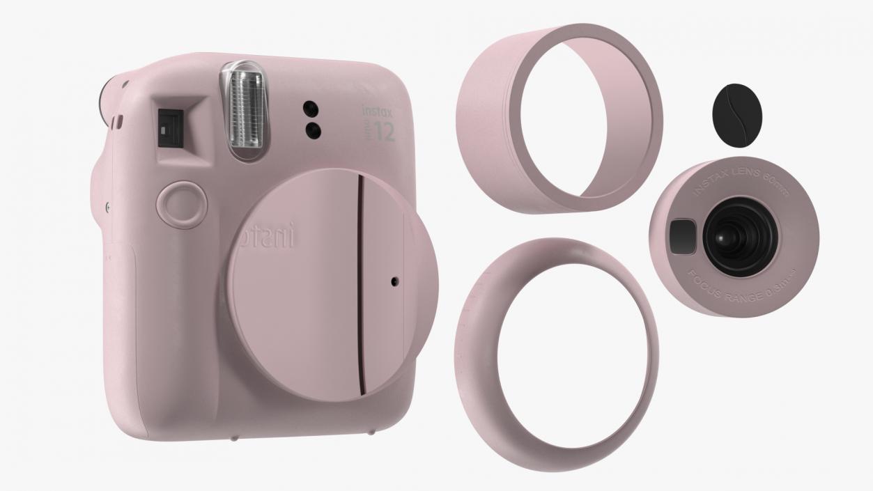 3D Fujifilm INSTAX Mini 12 Camera Blossom Pink model